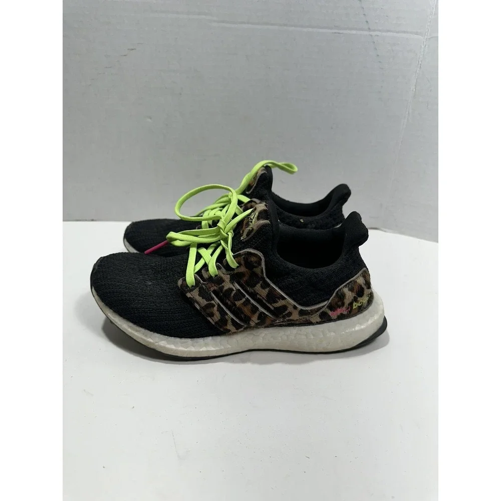 Adidas Ultraboost DNA FZ2731‎ Animal Pack Black/Leopard Youth YYJ Sz 4 /Women  5